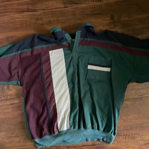 Vintage forest green bowling shirt